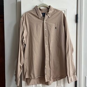 Ralph Lauren, classic, fit, button-down shirt khaki XXL